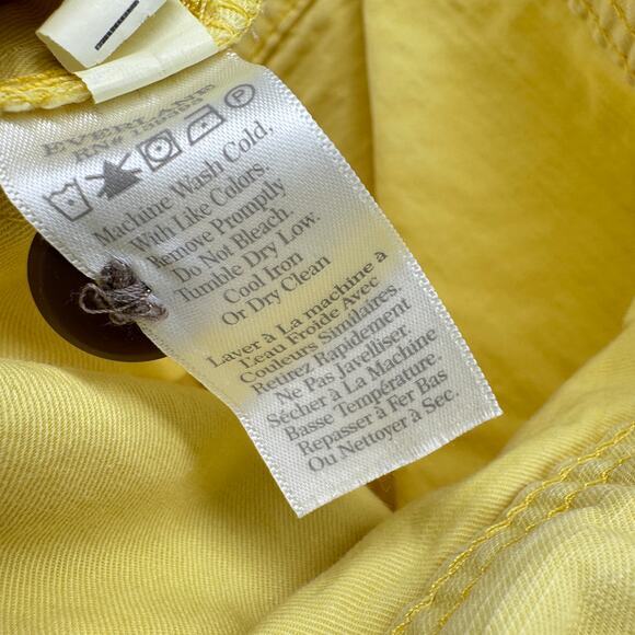 Everlane Fatigue Barrel Pants Size 16 Butter Yellow Spring Summer Linen Blend - Picture 6 of 8